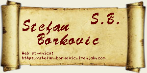 Stefan Borković vizit kartica